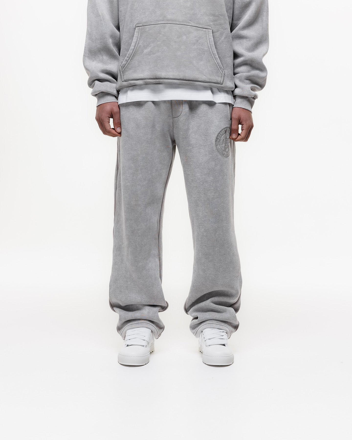 MAGIRI Embroidered Washed Oatmeal Sweatpants